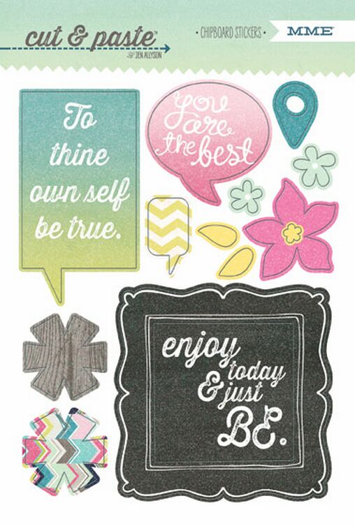 Be Chipboard StickersSold in Singles