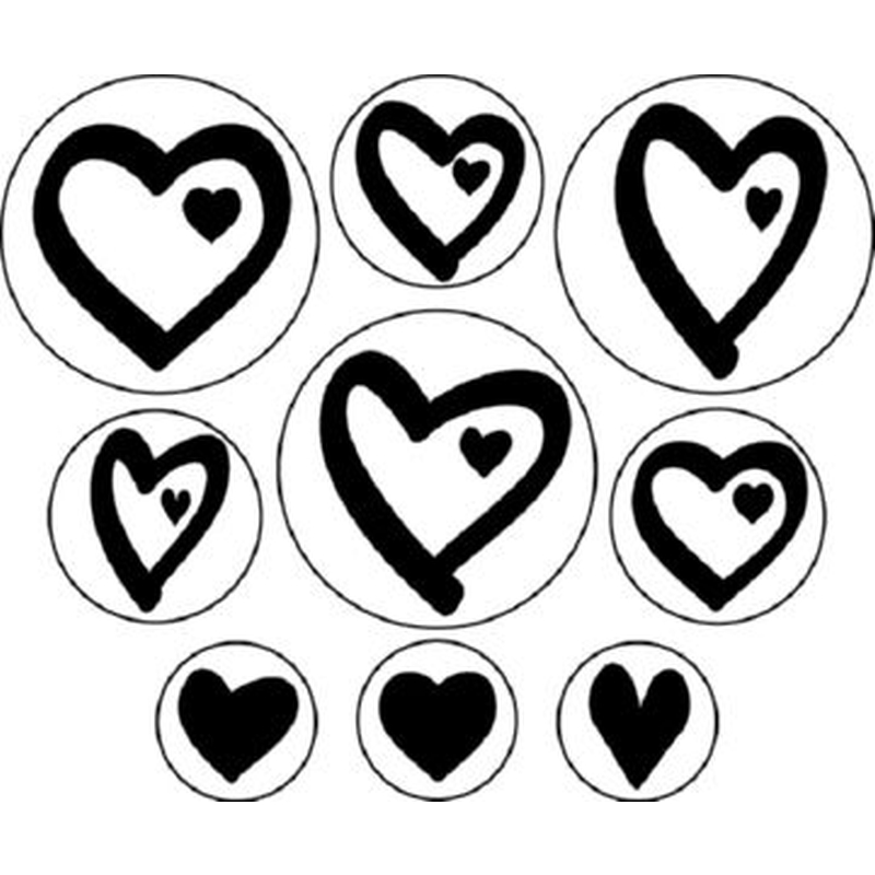 Hearts Chipboard Set