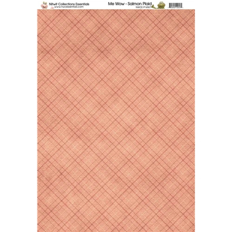 MW Salmon Plaid Paper A4Sold in Pack of 10 Sheets