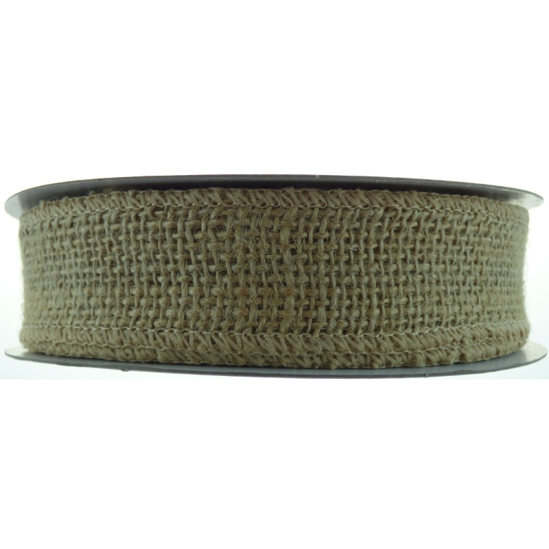 Wired Rustic Hessian Ribbon 32mm x 9.1m Natural No.02