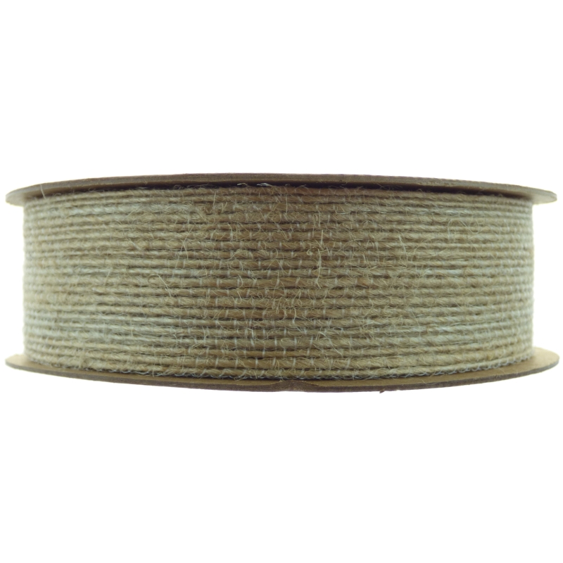 Open Weave Jute Ribbon Natural No.02 - 25mm x 9.1m