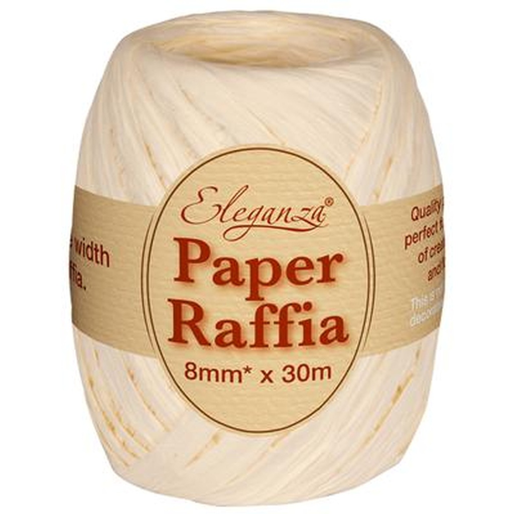 Paper Raffia No.61 Ivory - 8mm x 30m