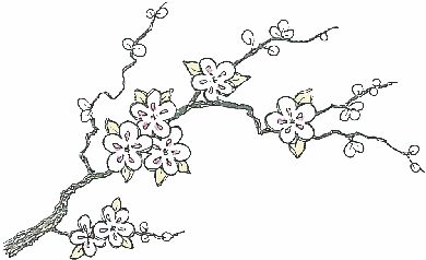 Lindsay Mason Cherry Blossom - Traditional Wood Mounted Stamp