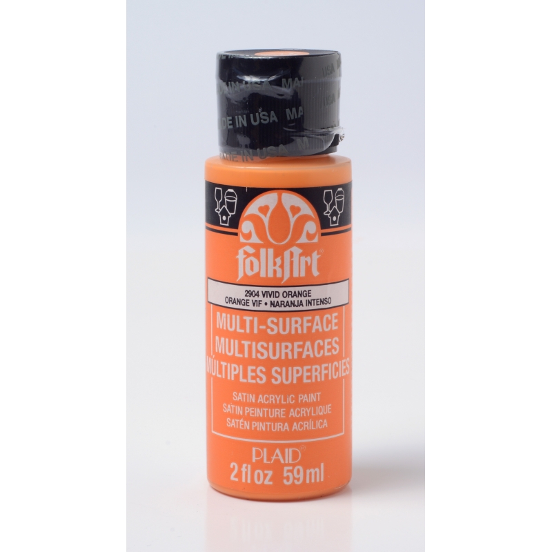 Vivid Orange Folkart Multi-Surface 2oz