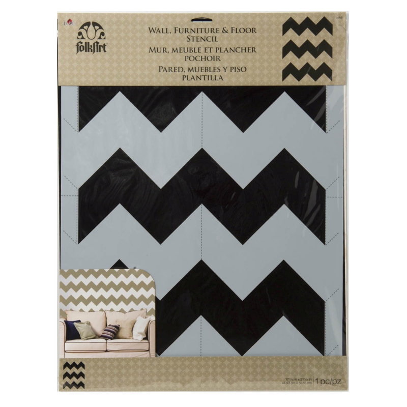 Chevron Wall Stencil FolkArt Home Décor