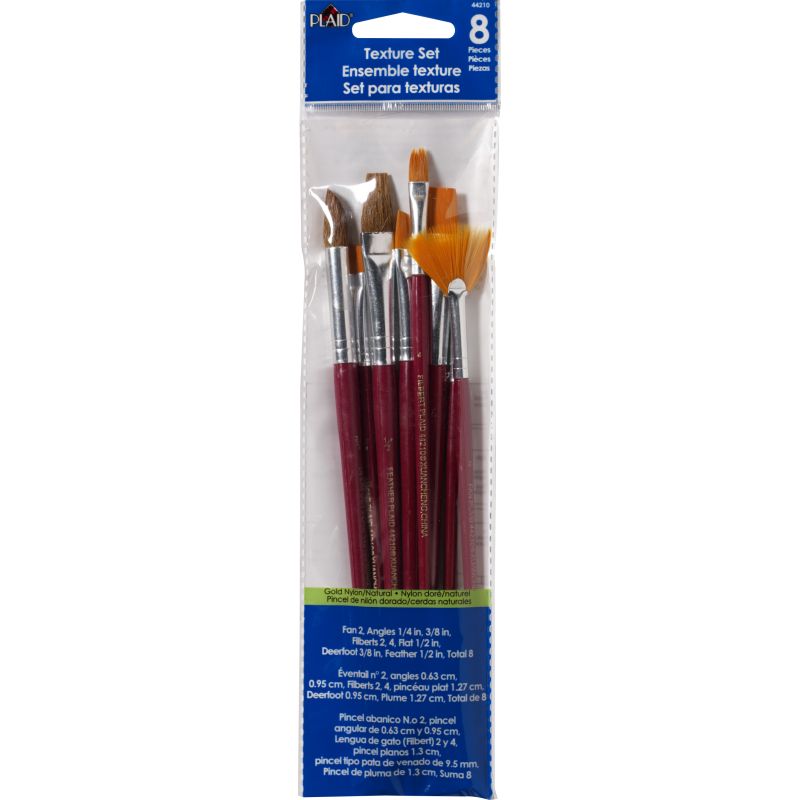 Texture Brush Set FolkArt 8 piece