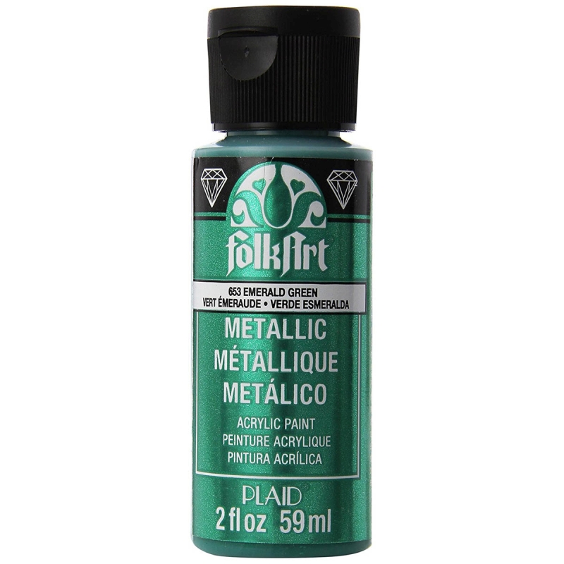 Emerald Green Metallic FolkArt 2oz