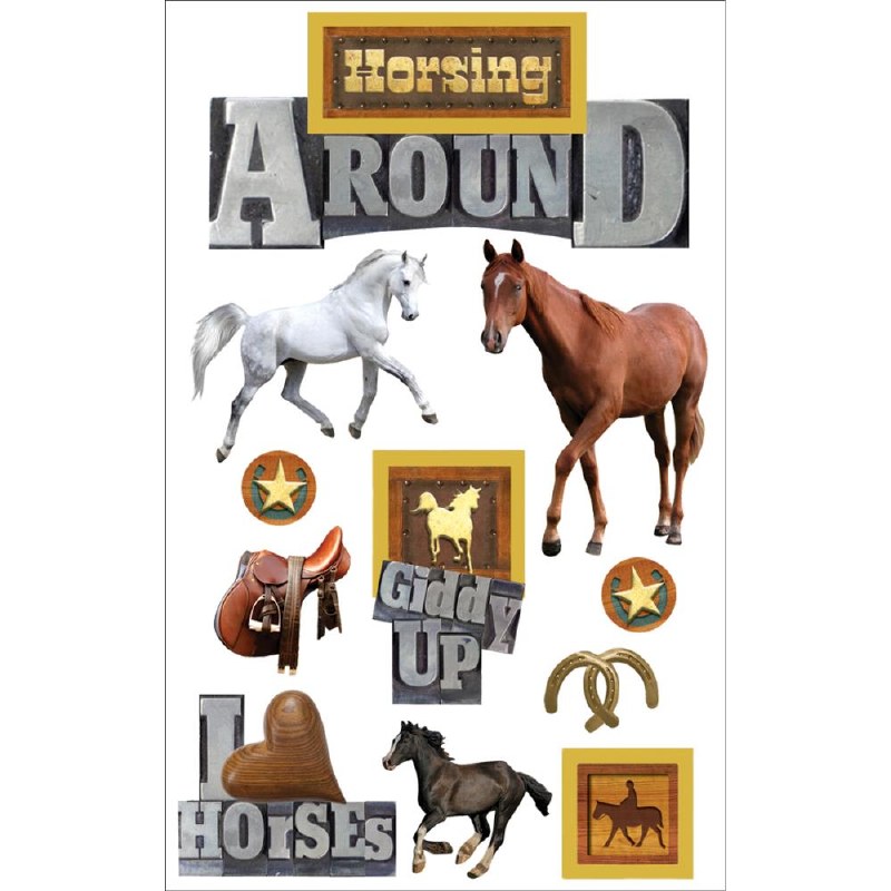 Horsing Around - Sticker - 3d