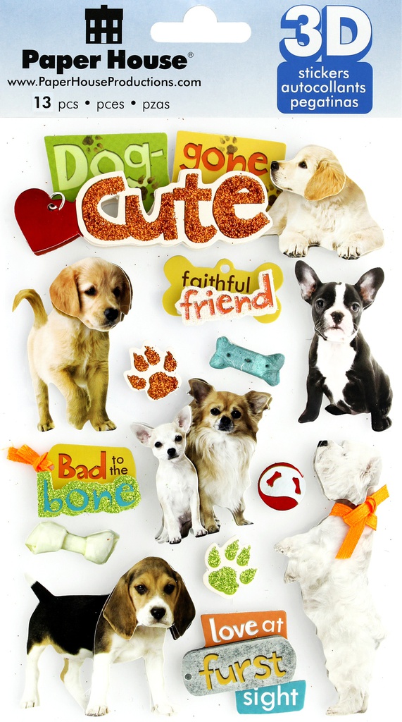 Dog Gone Cute - Sticker - 3d