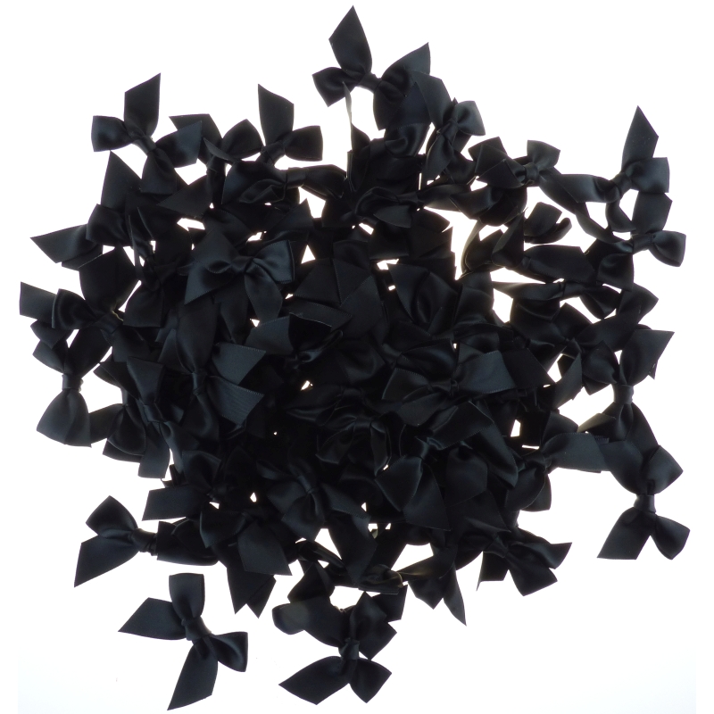 Black - 15mm Bow x 100