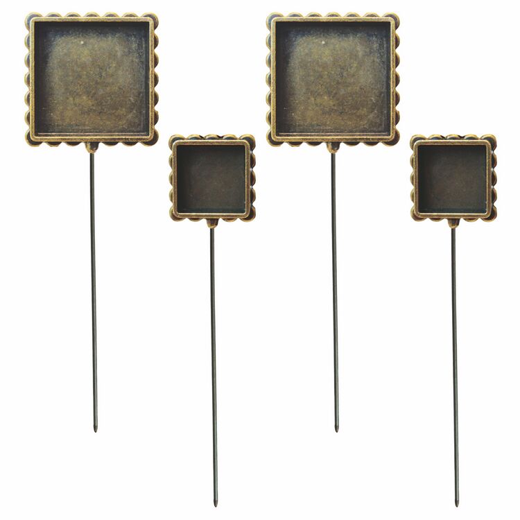 Square Hatpin - Bronze