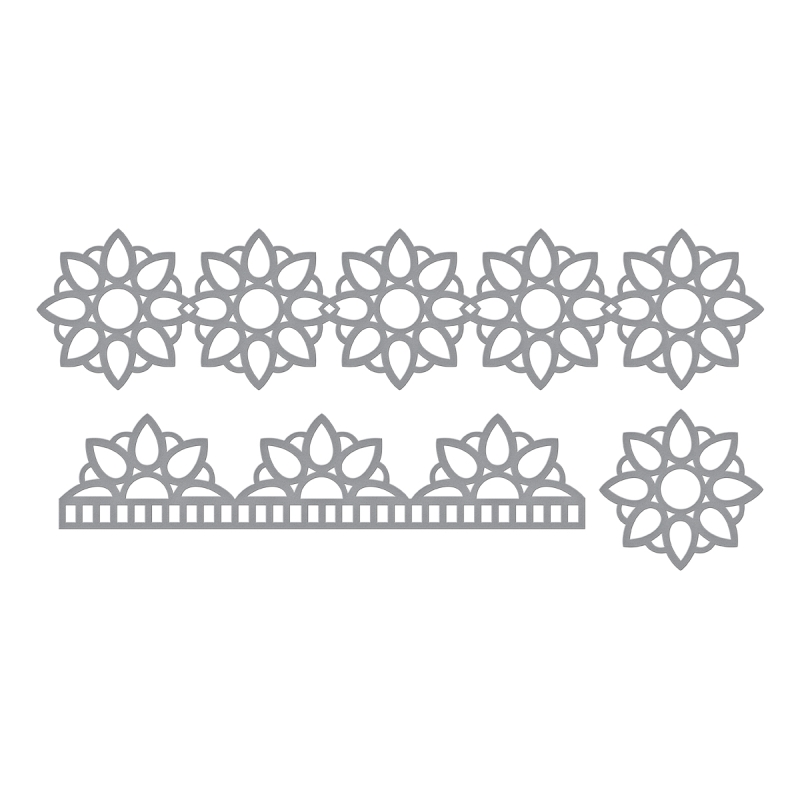 Floral Lace Border Etched Die