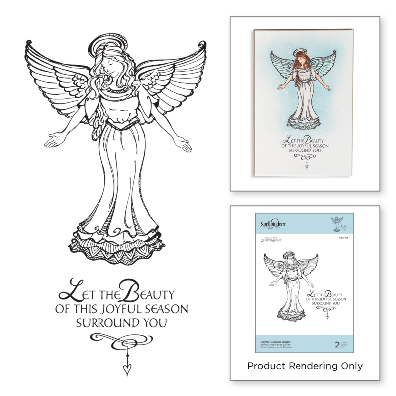 Joyful Season Angel Cling Rubber Stamps