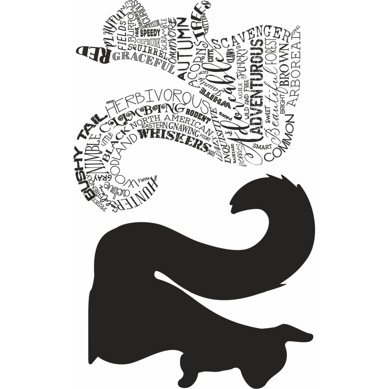 SCC Typography Squirrel Woodland Creatures Collection