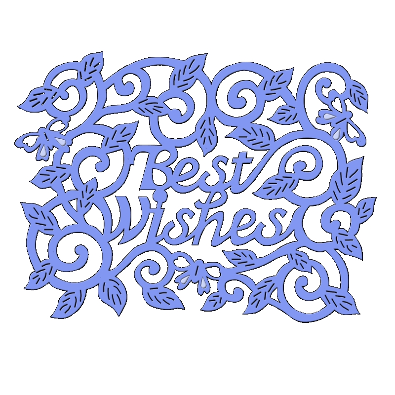 SD Best Wishes Swirls Leaves Sweet Dixie Cutting Die