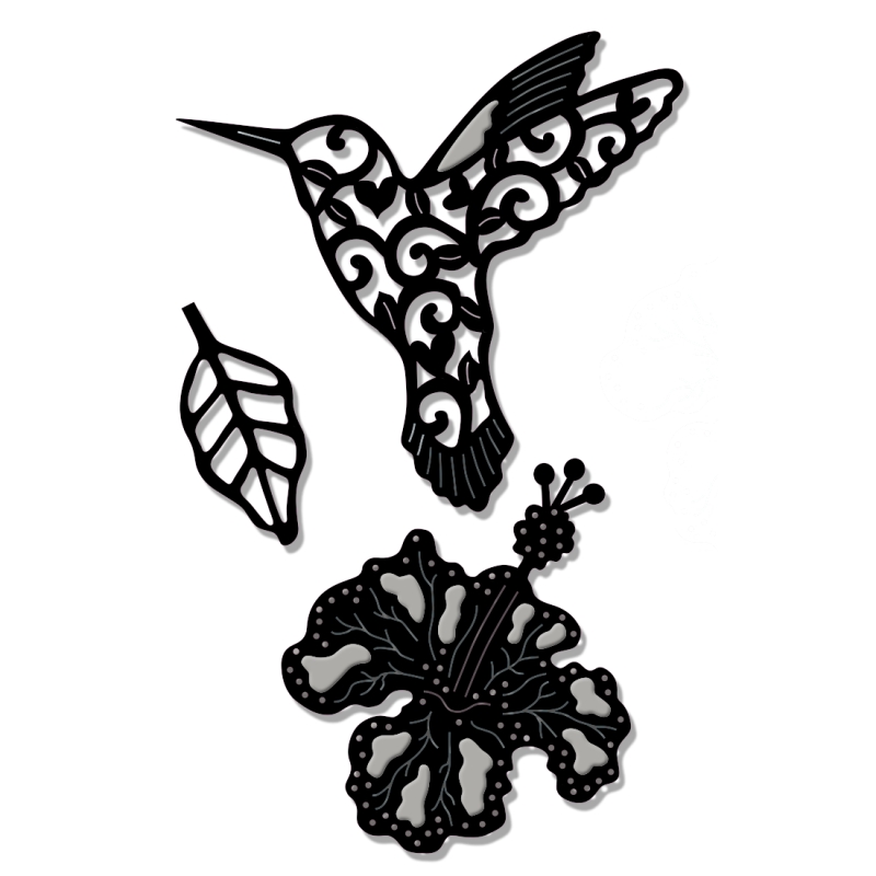 SD Hummingbird & Flower Sweet Dixie Cutting Die