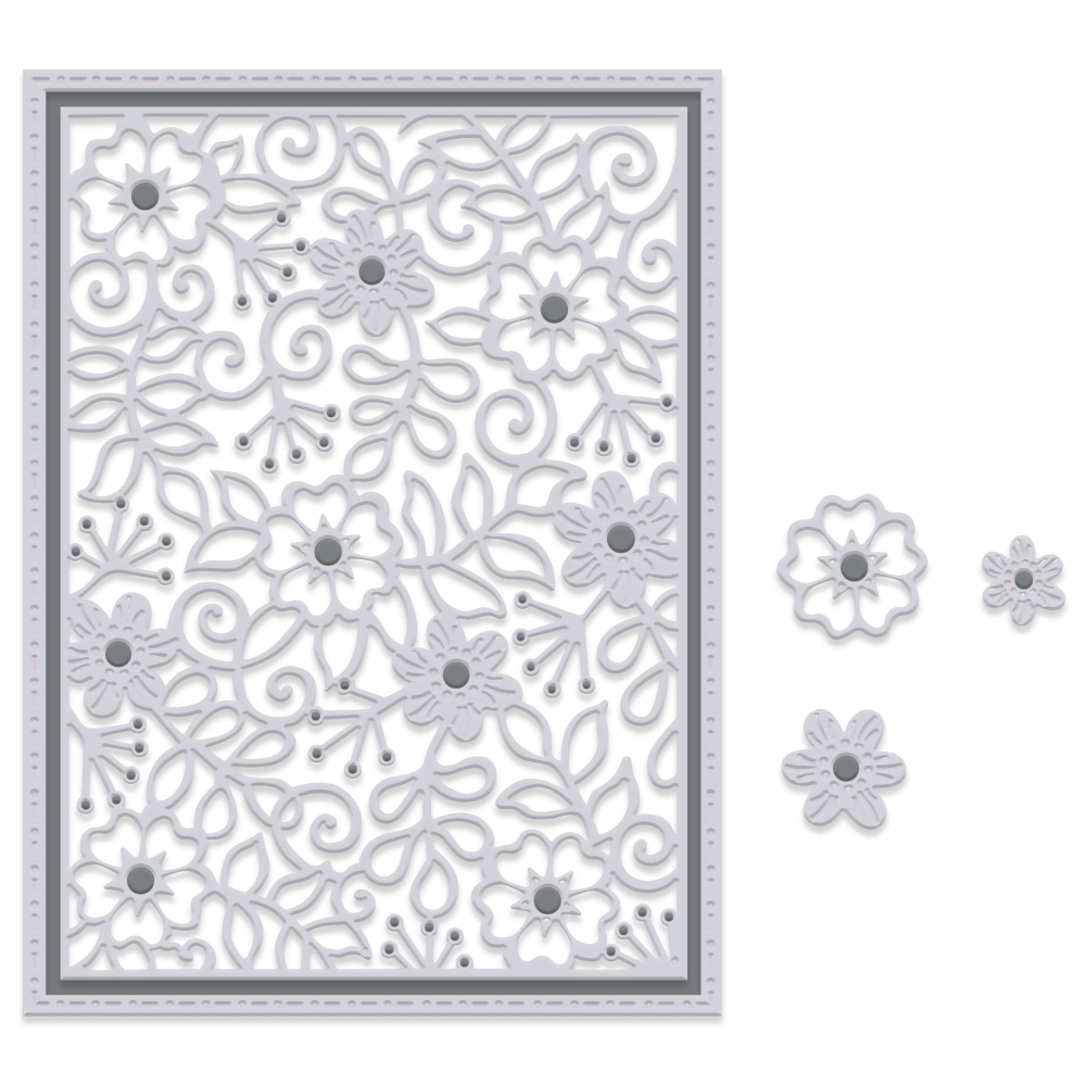 SD Filigree Floral Panel Sweet Dixie Cutting Die