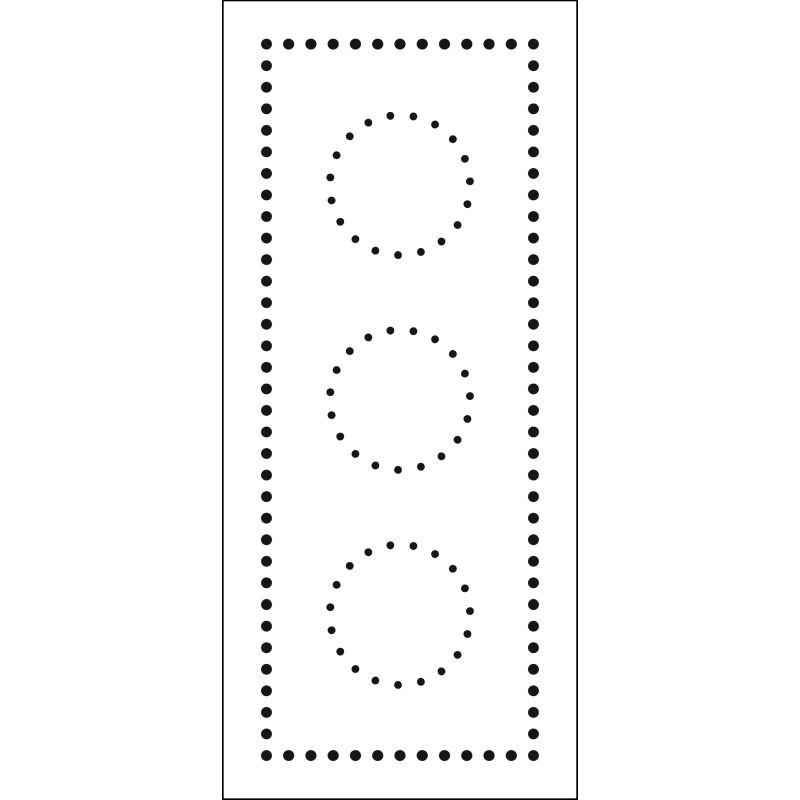 Slimline Stencil Dotted Circles