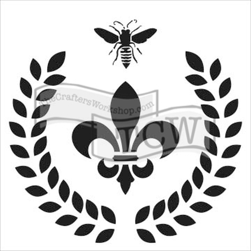 6x6 Stencil Laurel Wreath