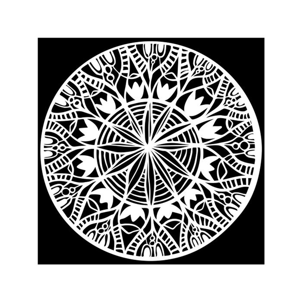 12x12 Stencil Spring Medallion