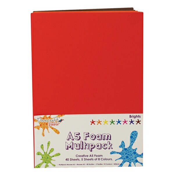 A5 Multi Foam Bright 40 Sheets