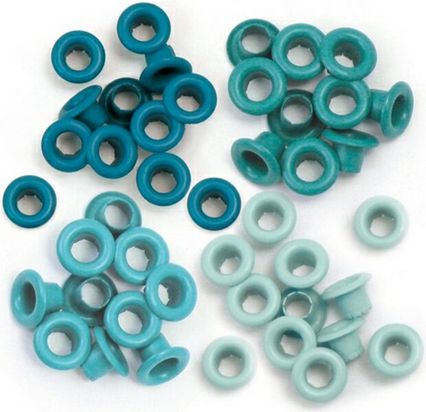 Standard Eyelets Aluminium Aqua Sold in Singles