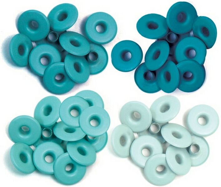 Wide Eyelets - Aluminium Aqua Sold in Singles