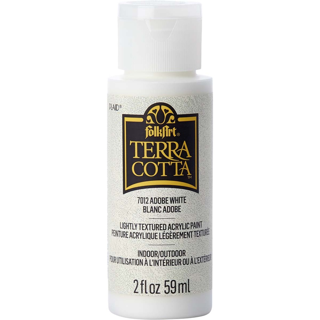 Adobe White Folkart Terra Cotta Textured Paint - 2 Oz.