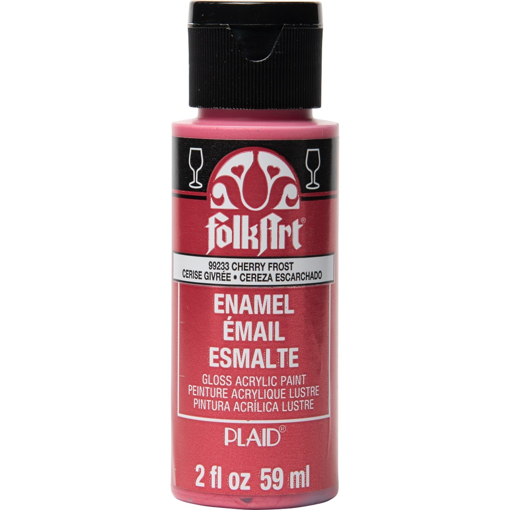 Metallic Cherry Frost Folkart Enamels Metallic/Glitter - 2 Oz.