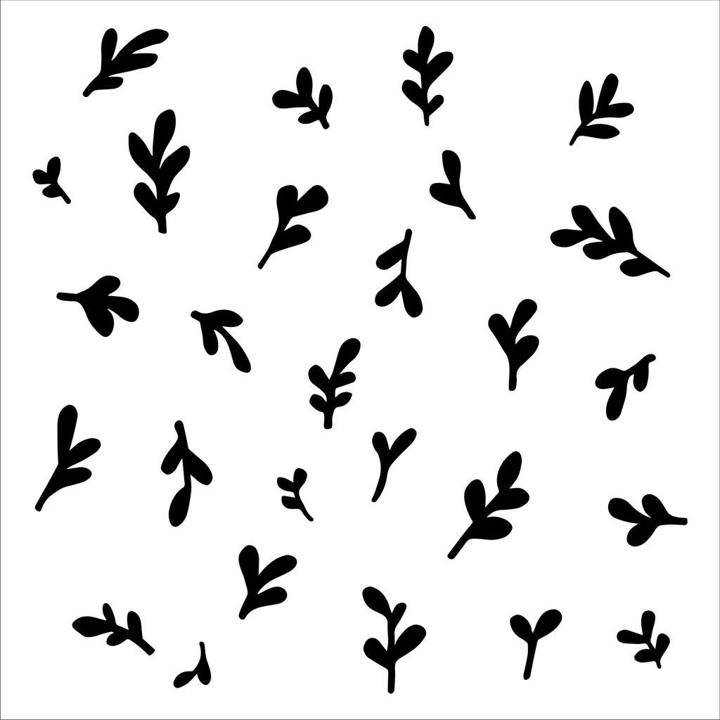 12x12 Stencil Barberry Buds