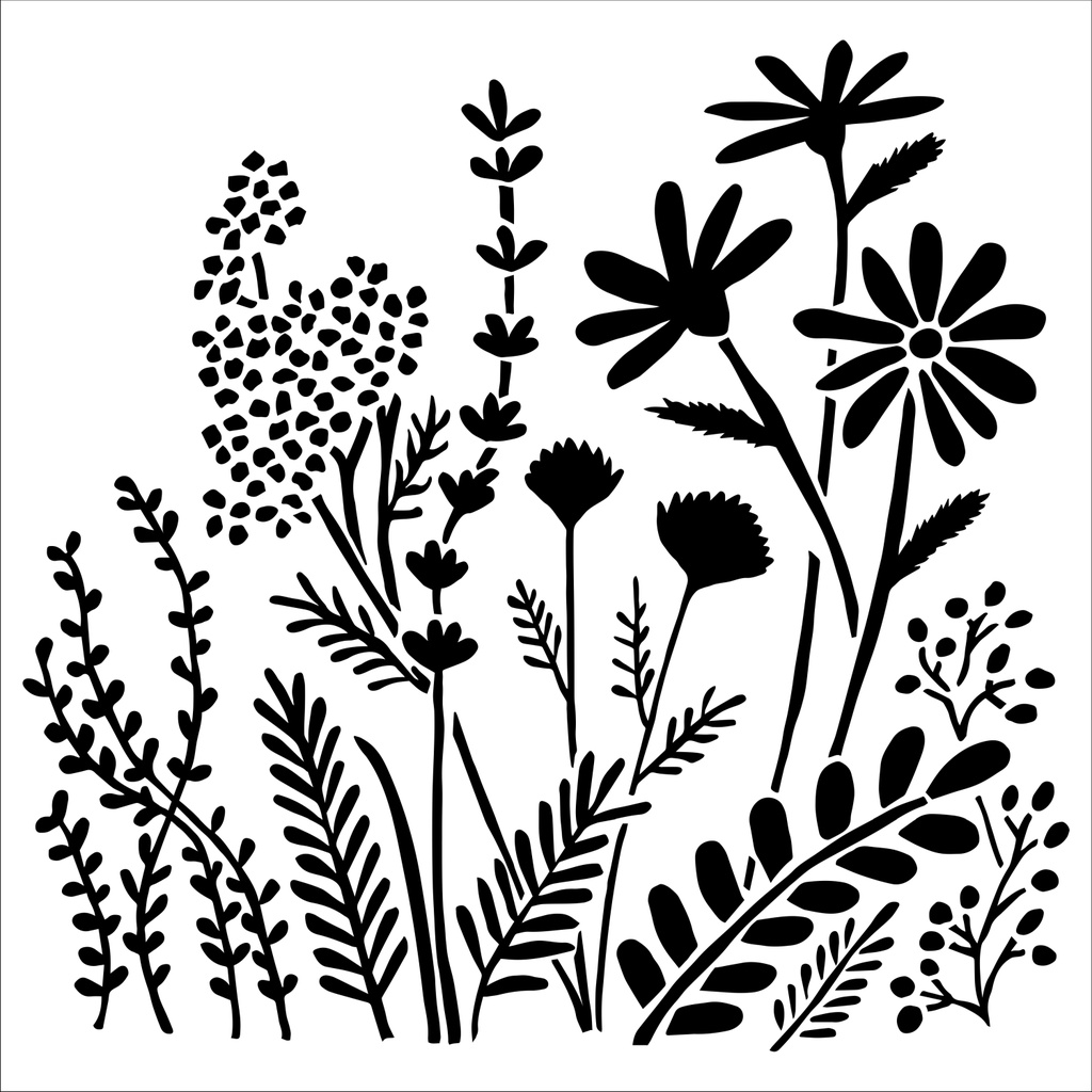 12x12 Stencil Summer Meadow