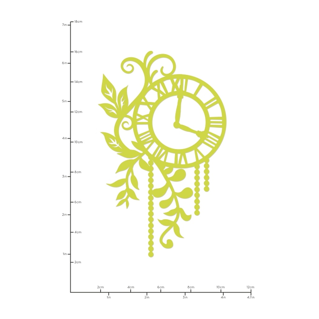 **Decorative Die Foliage Clock     