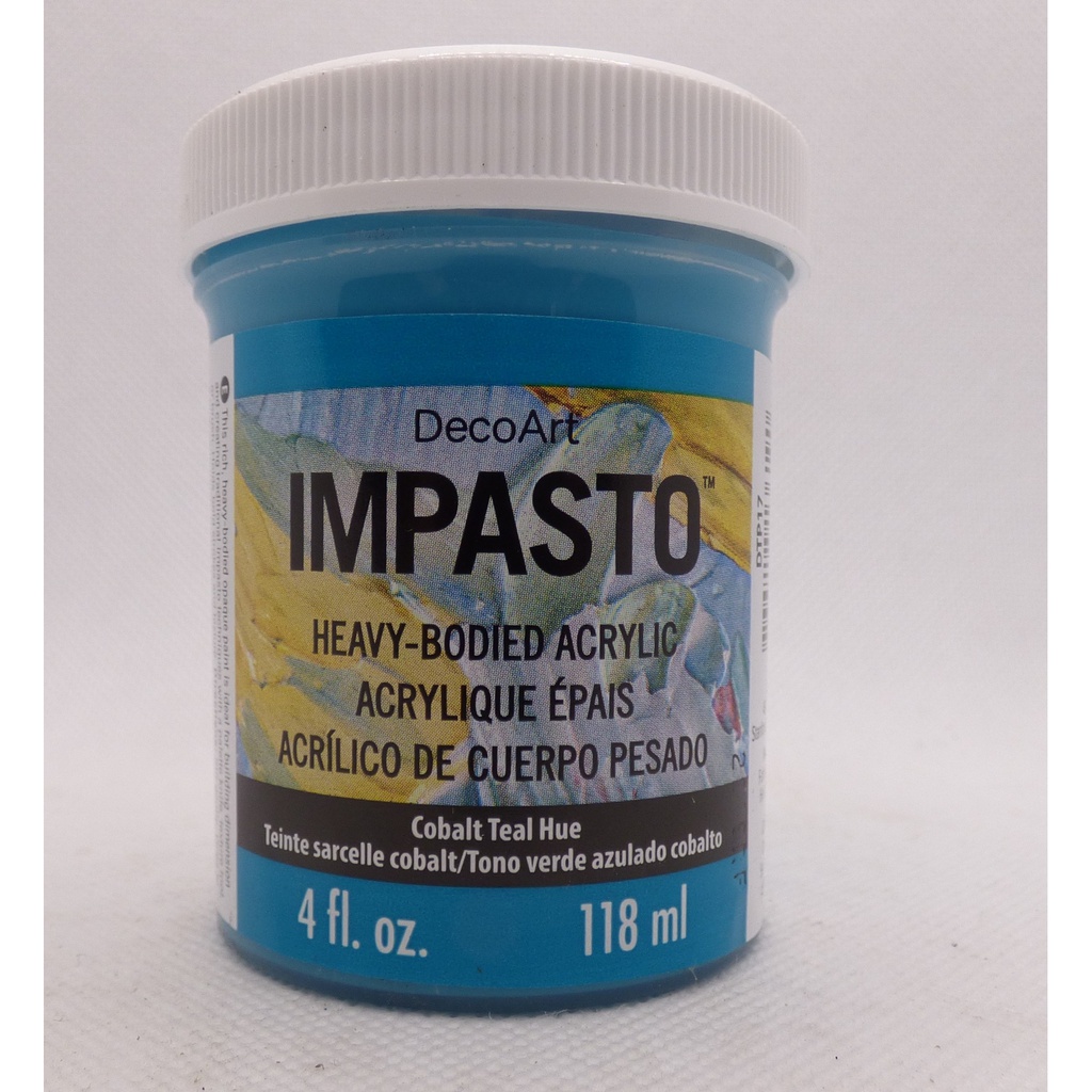 Cobalt Teal Hue 4oz Traditions Impasto Paint