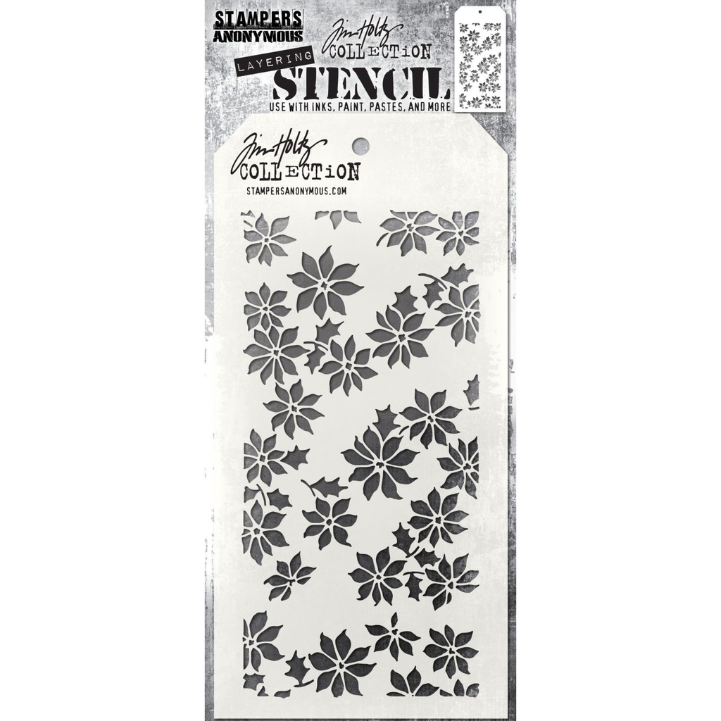 Tim Holtz Layering Stencil - Tiny Poinsettia