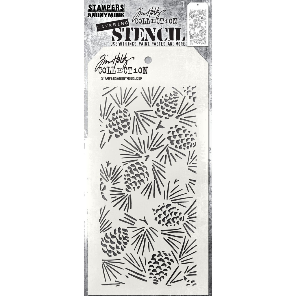 Tim Holtz Layering Stencil - Pinecones