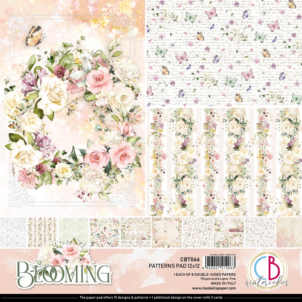 Ciao Bella Blooming 12" x 12" Patterns Pad