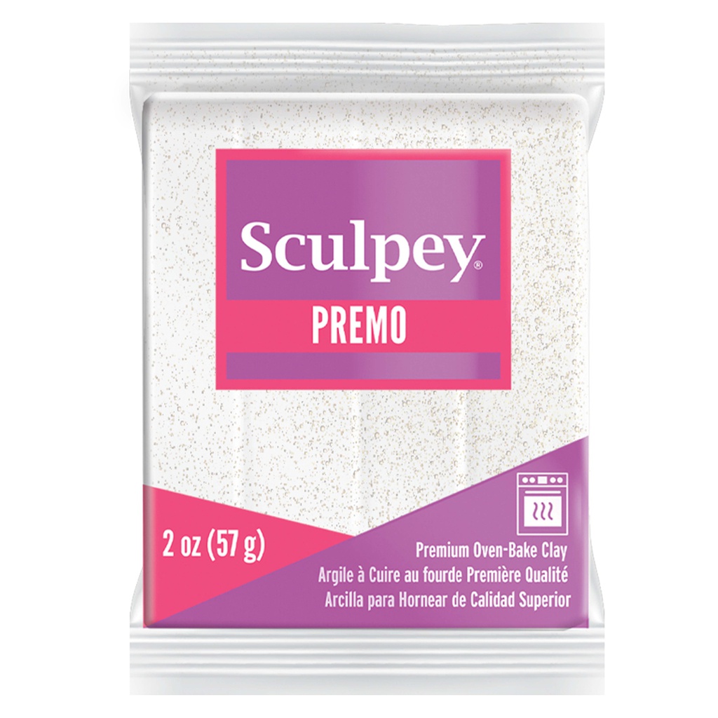 Sculpey Premo 2oz Frost White Glitter