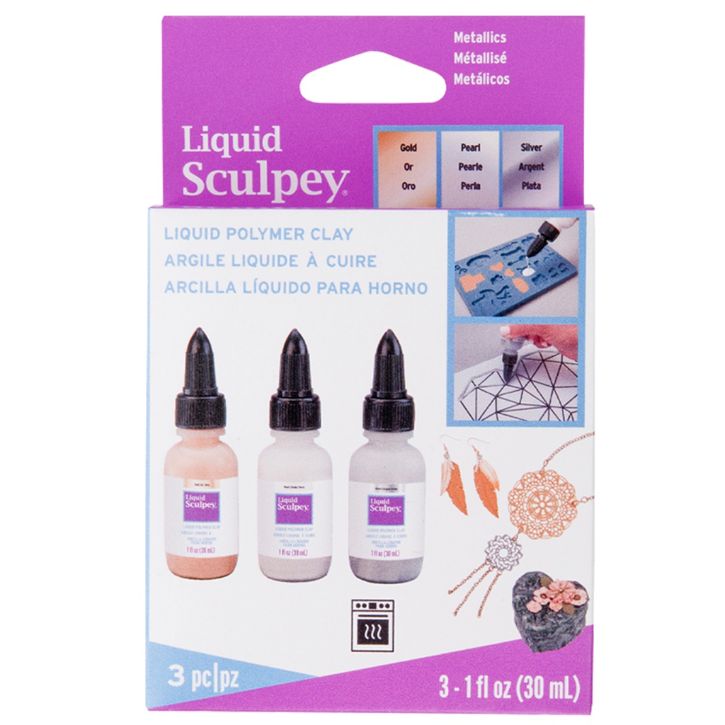 Liquid Sculpey Multipack -- Metallics, 3 x 1 fl oz (29 ml)