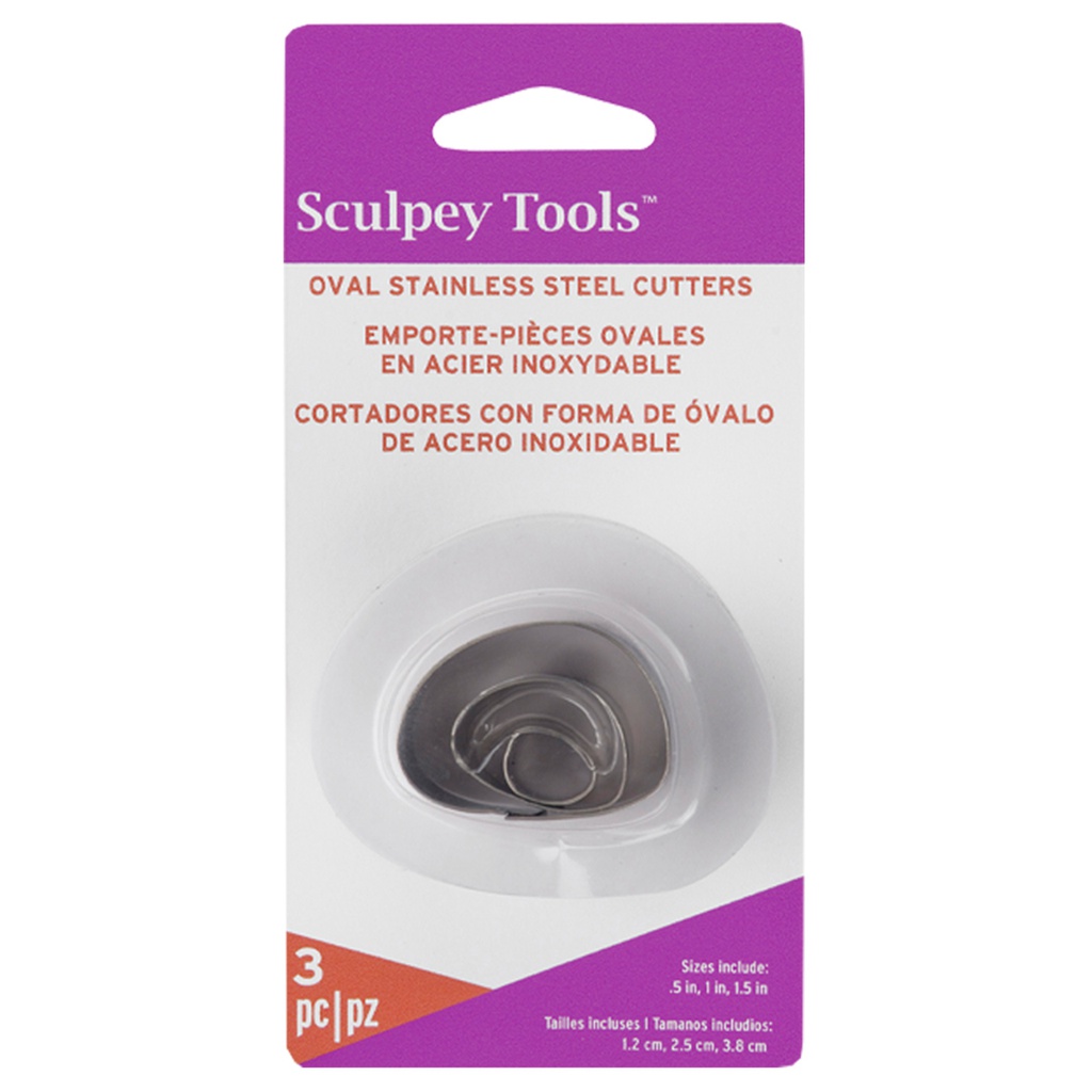 Sculpey Irregular Oval Cutter Set, 3 pc