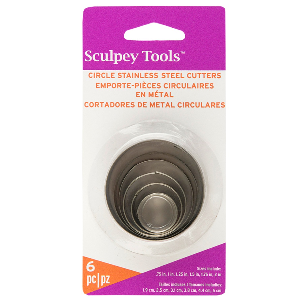 Sculpey Graduated Cutter Set: Circle, 6 pc 