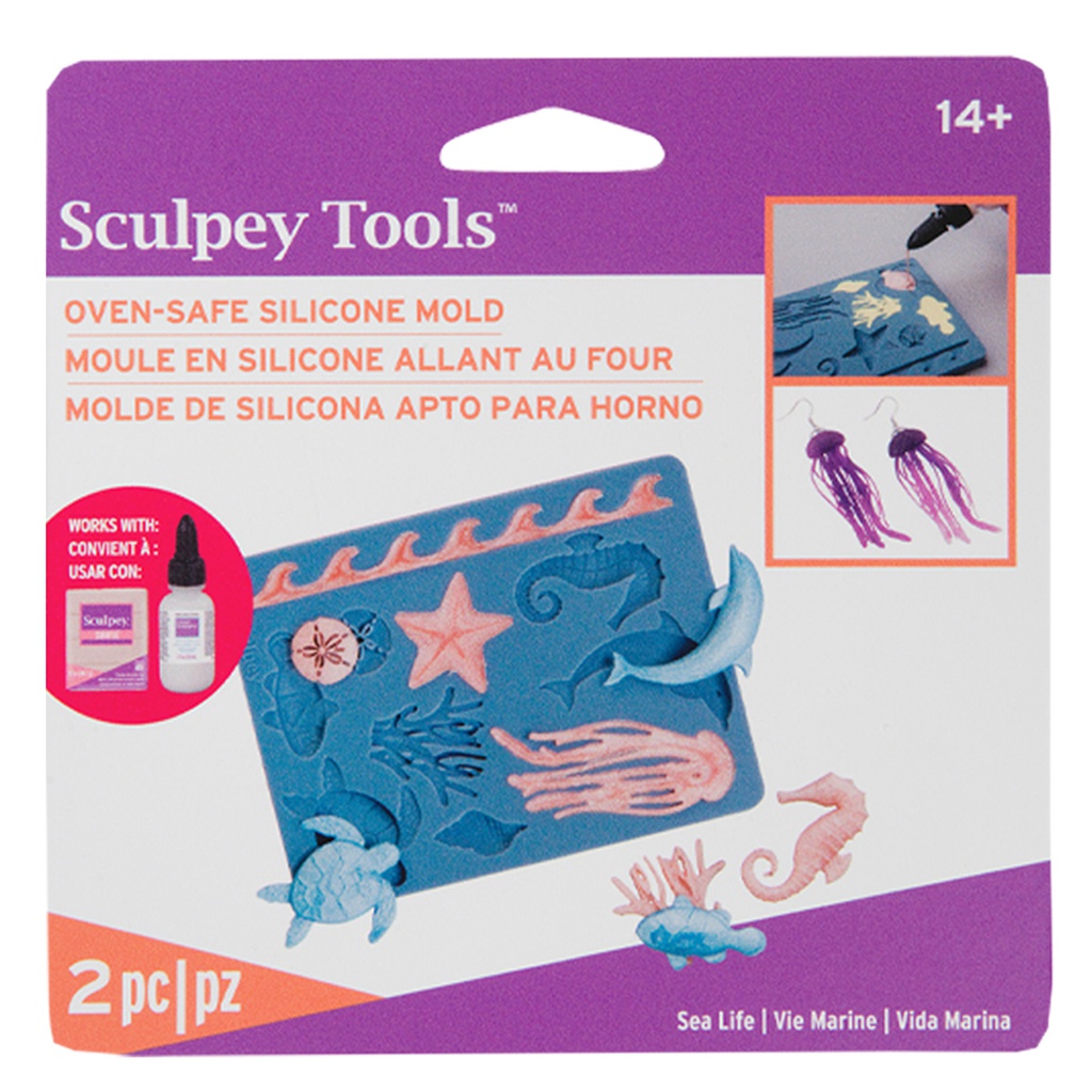 Sculpey Silicone Oven Safe Mold -- Sea Life