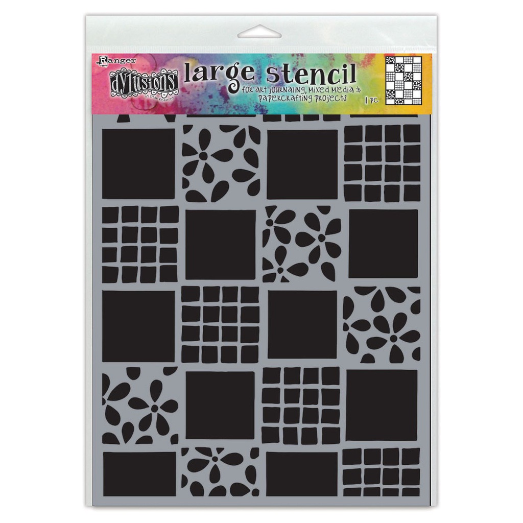 Dylusions Couture Stencils & Masks Square Dance, Large 