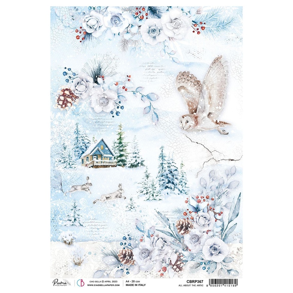 All About The Arctic - Ciao Bella Piuma Rice Paper A4 - Single Sheet