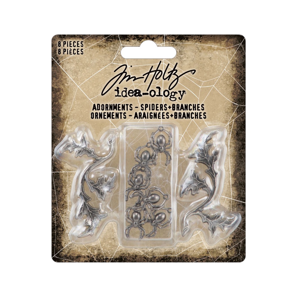 Tim Holtz Adornments Spiders Branches Halloween