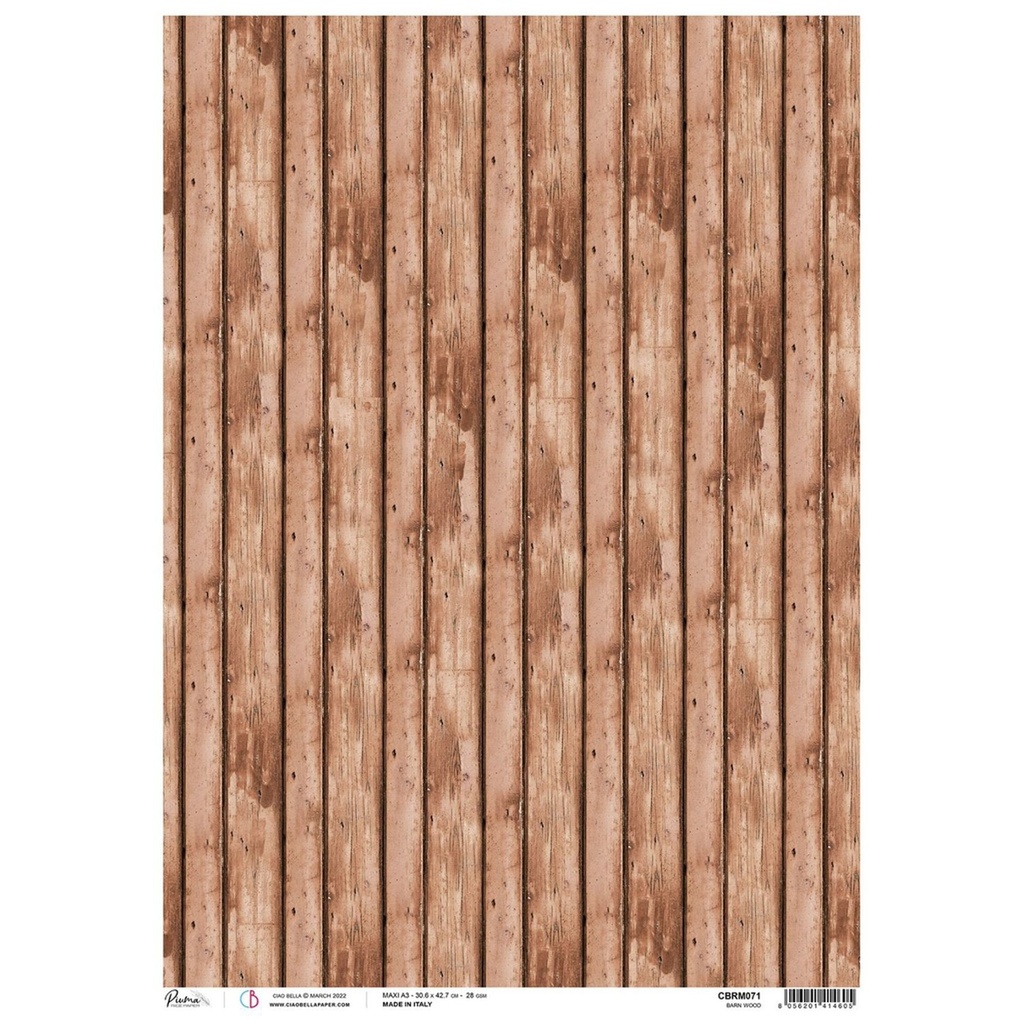 Barn Wood  - Ciao Bella Piuma Rice Paper A3 - Single Sheet