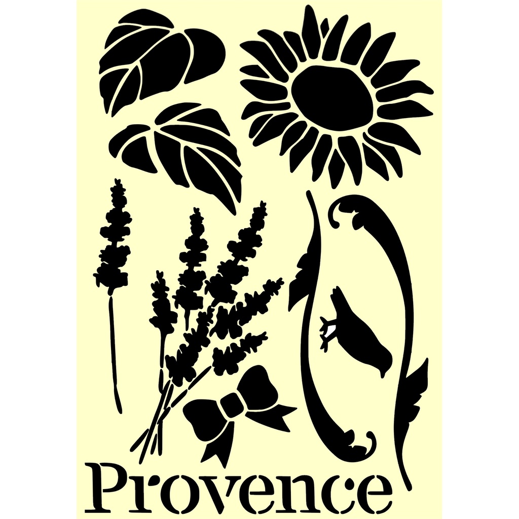 Personal Impressions Mylar Stencil - A5 - Provence, Flowers & Leaves