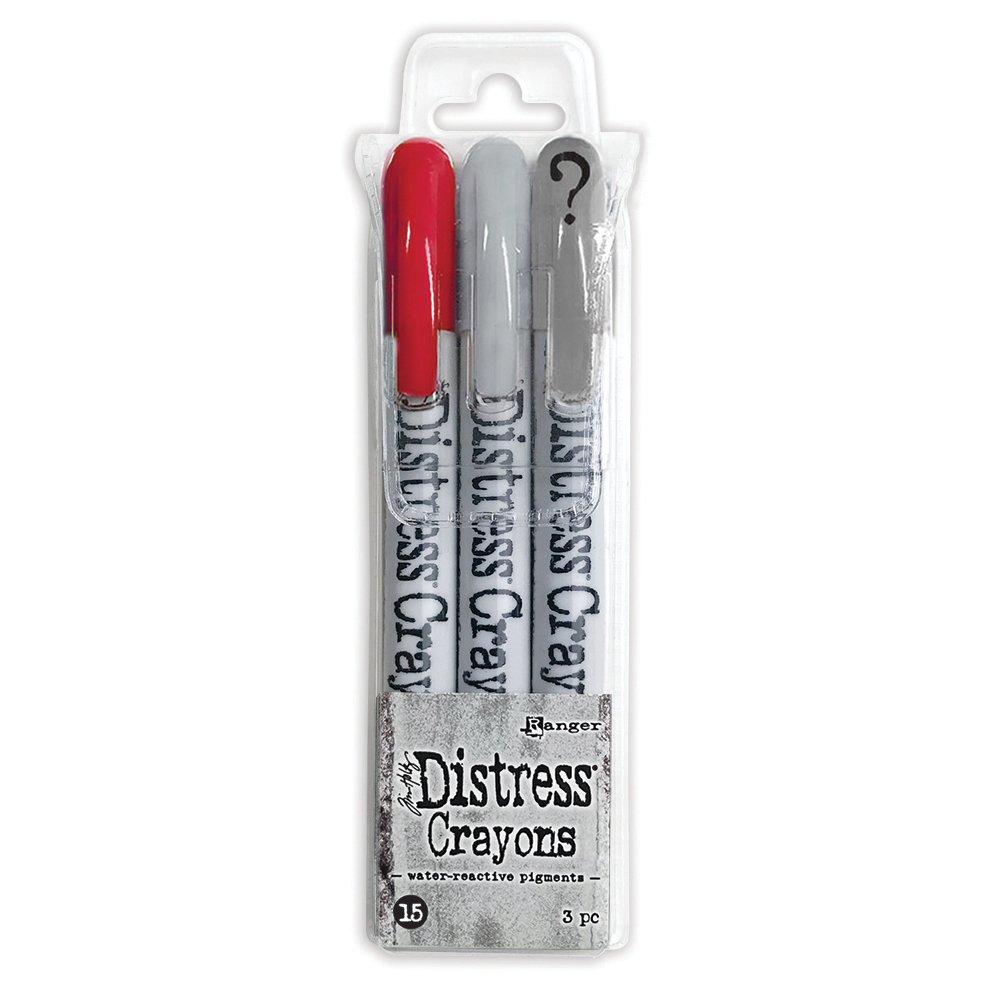 Tim Holtz® Distress Crayon Set #15  (Lumberjack Plaid/Lost Shadow/Scorched Timber)